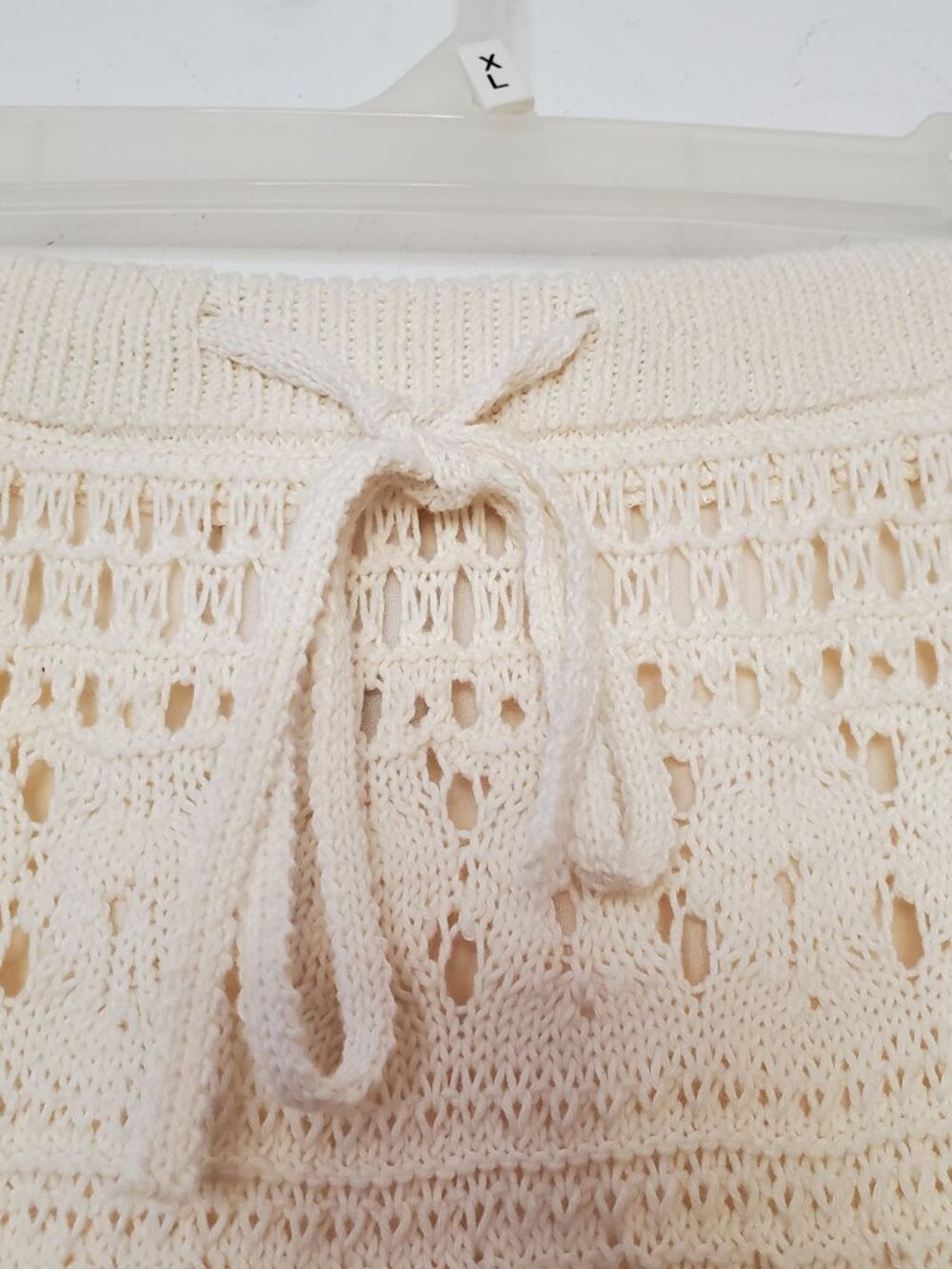 Universal Thread Womens Cream Crochet Midi Skirt With Lining & Drawstring Waist - Picture 6 of 7